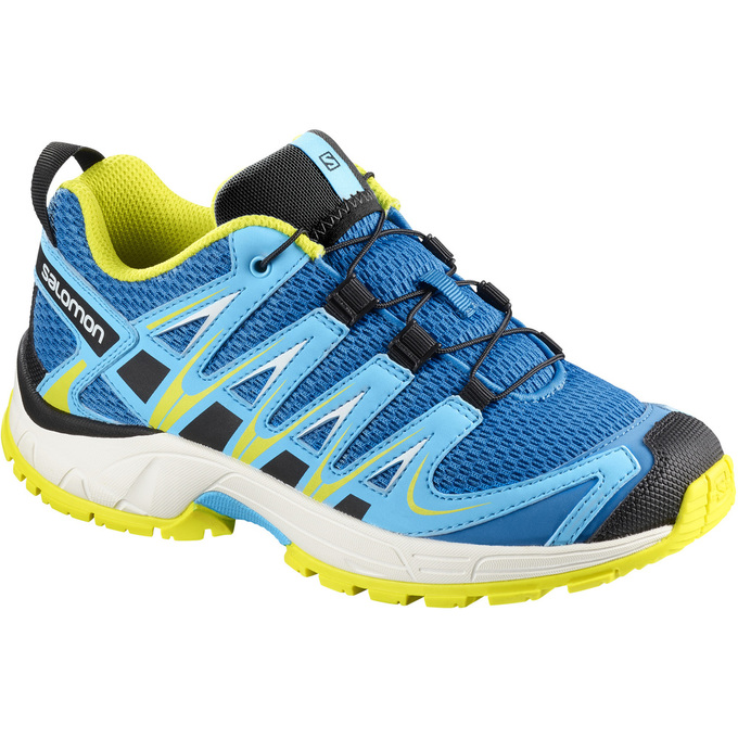 Chaussures De Trail Running Salomon Enfant Bleu - Salomon XA PRO 3D J - France (6792-XOQMH)